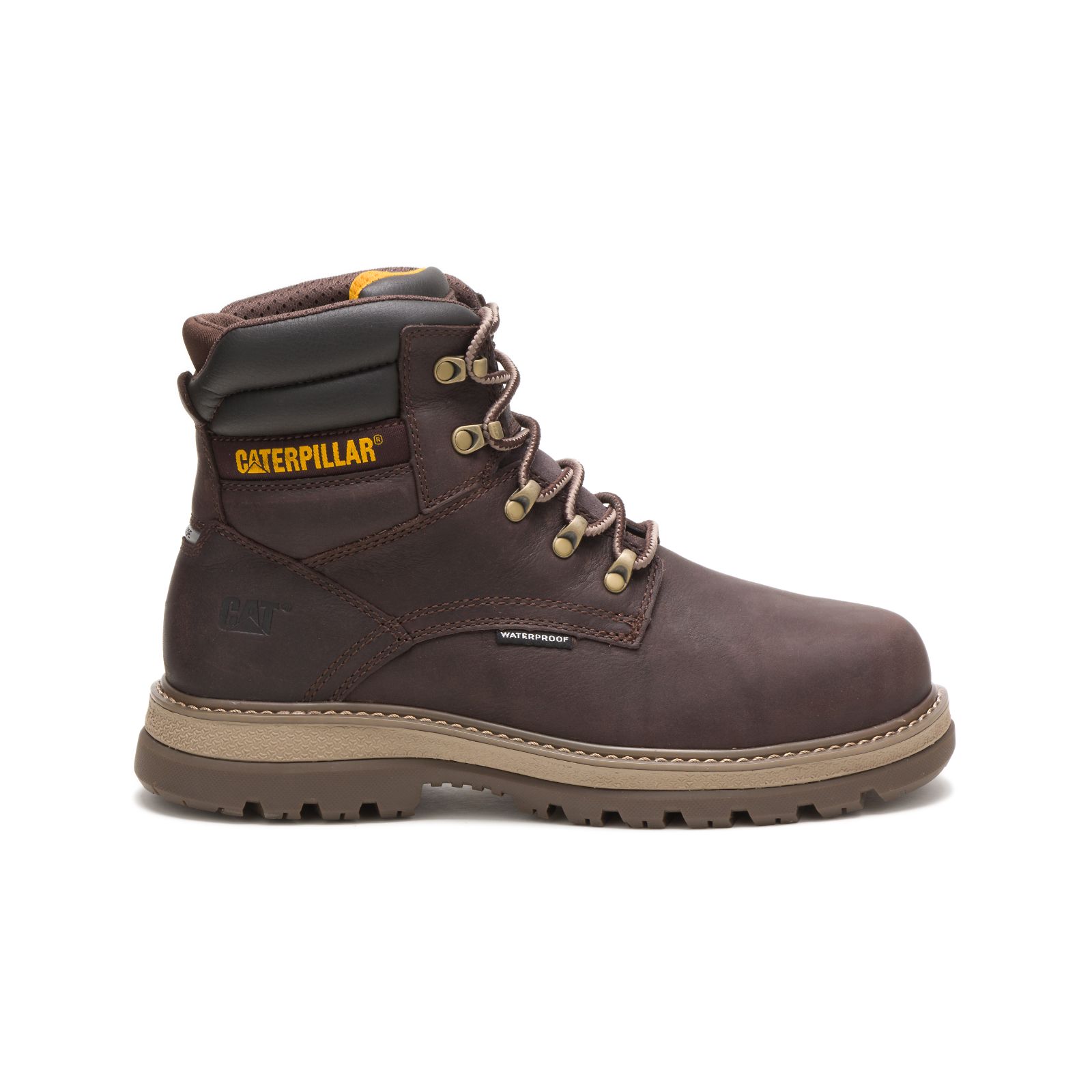 Caterpillar Boots Karachi - Caterpillar Fairbanks 6" Waterproof Steel Toe Mens Steel Toe Boots Deep Brown (405392-TBG)